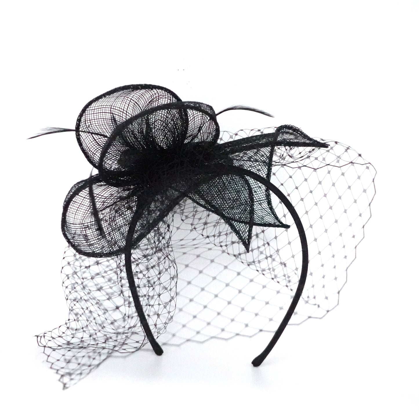Black Ladies Races Weddings Party Fascinator Headband