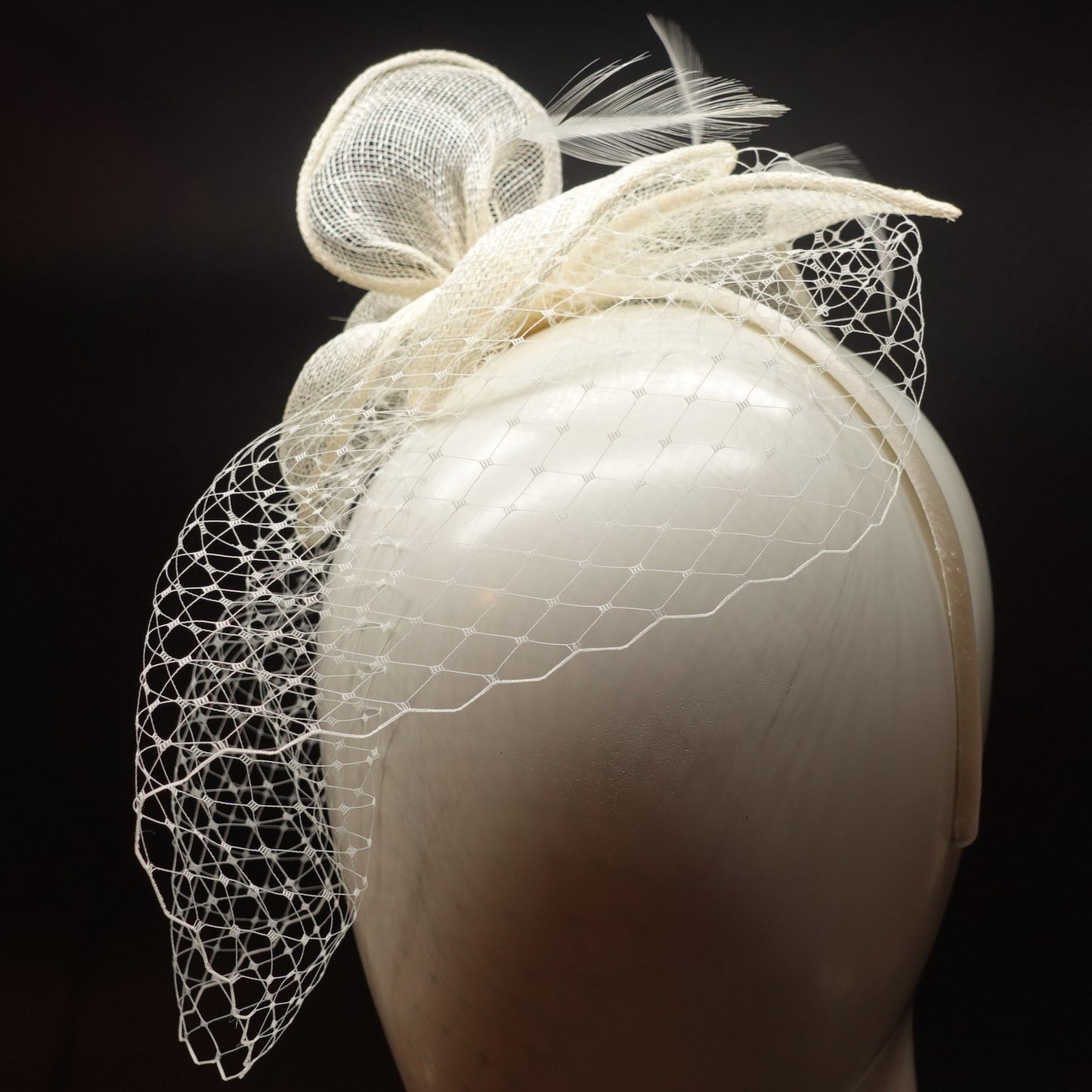 Ivory Ladies Races Weddings Party Fascinator Headband L2063A