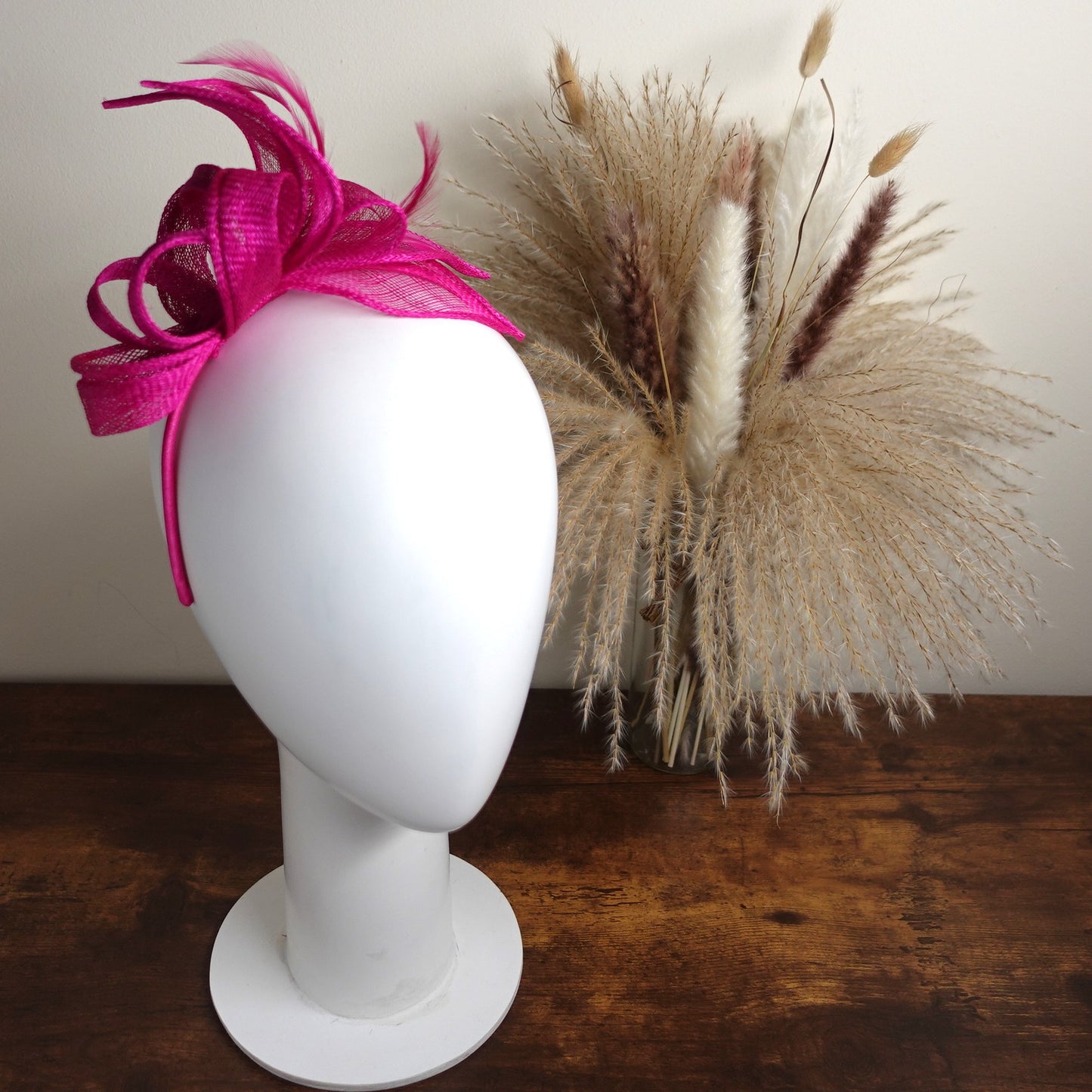 Swirl Looped Feather Sinamay Fascinator Headband