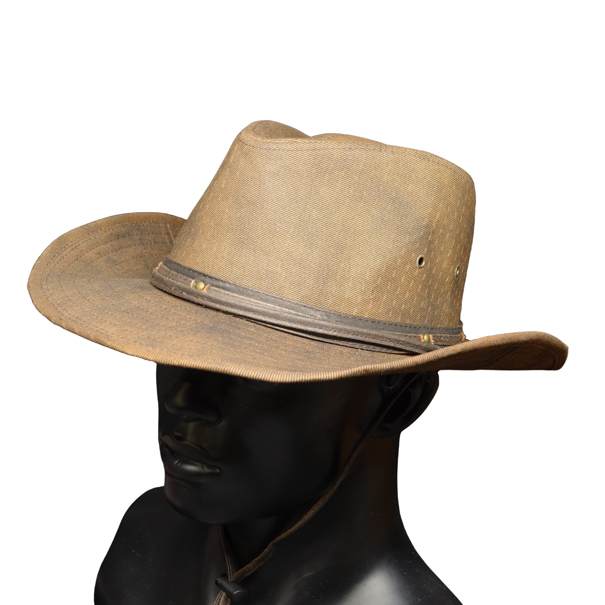 Brown Weathered Cotton Cowboy Sun Hat 1158