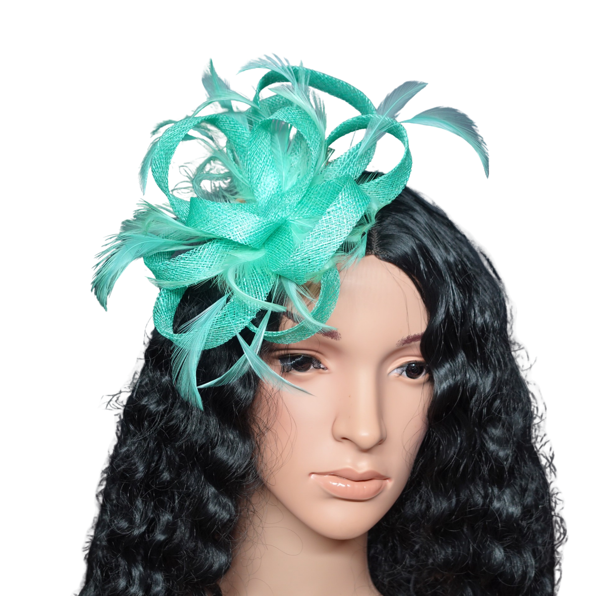 Feather Sinamay Fascinator Hair Clip  F0030