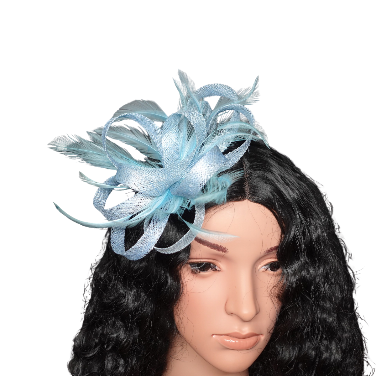Feather Sinamay Fascinator Hair Clip  F0030
