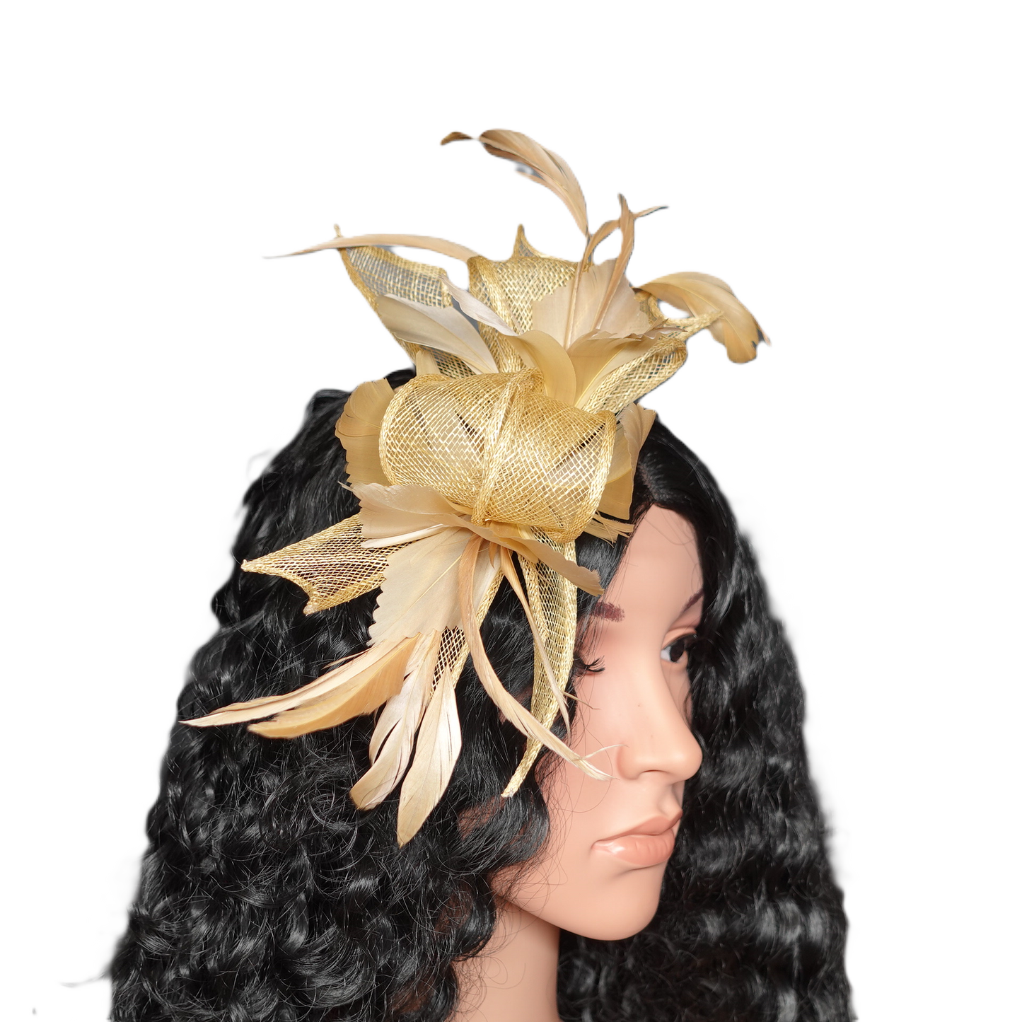 Feather Sinamay Fascinator Hair Clip